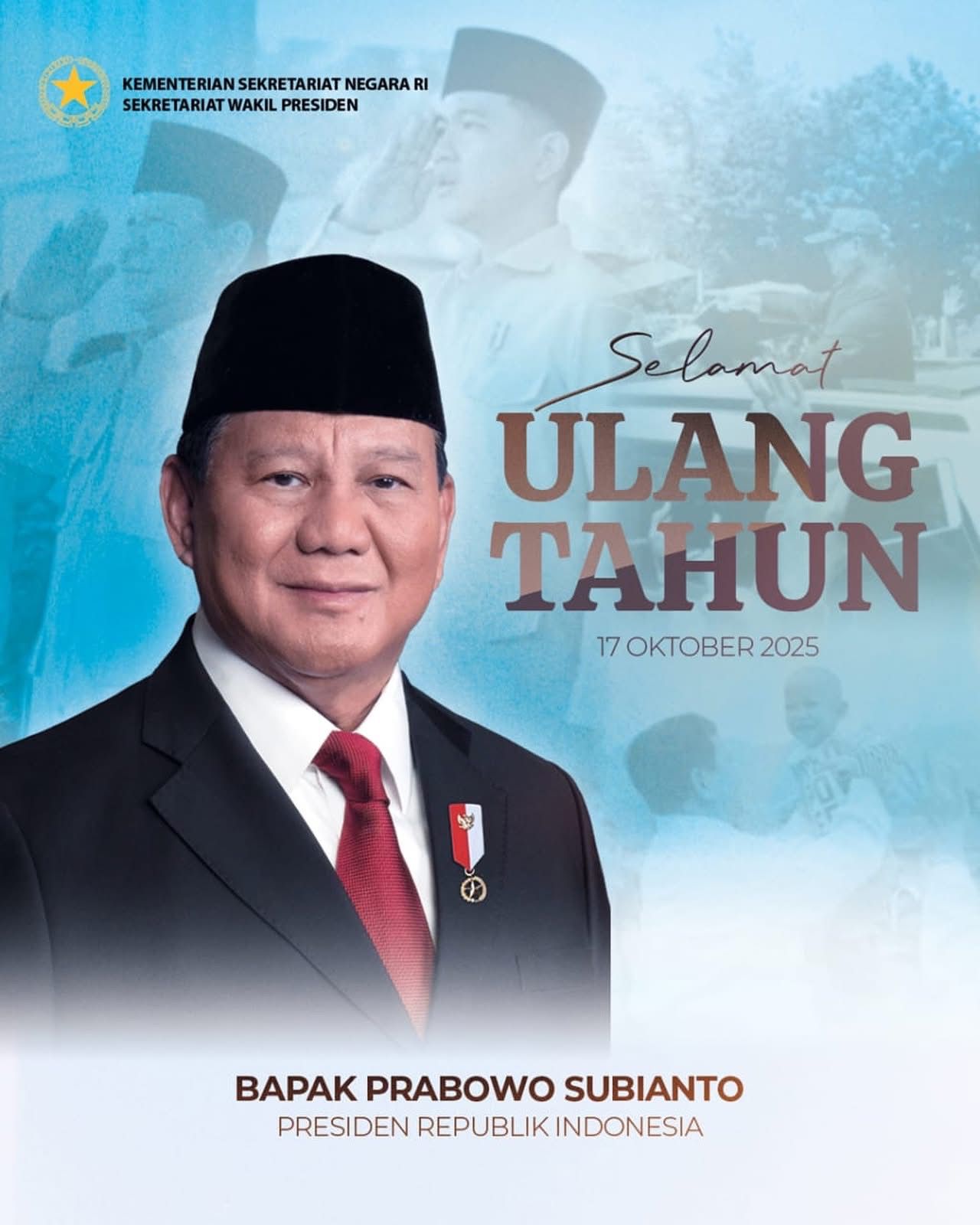 Wakil Presiden (Wapres) Gibran Rakabuming Hadiri Syukuran Ultah ke-74 Presiden RI Prabowo Subianto