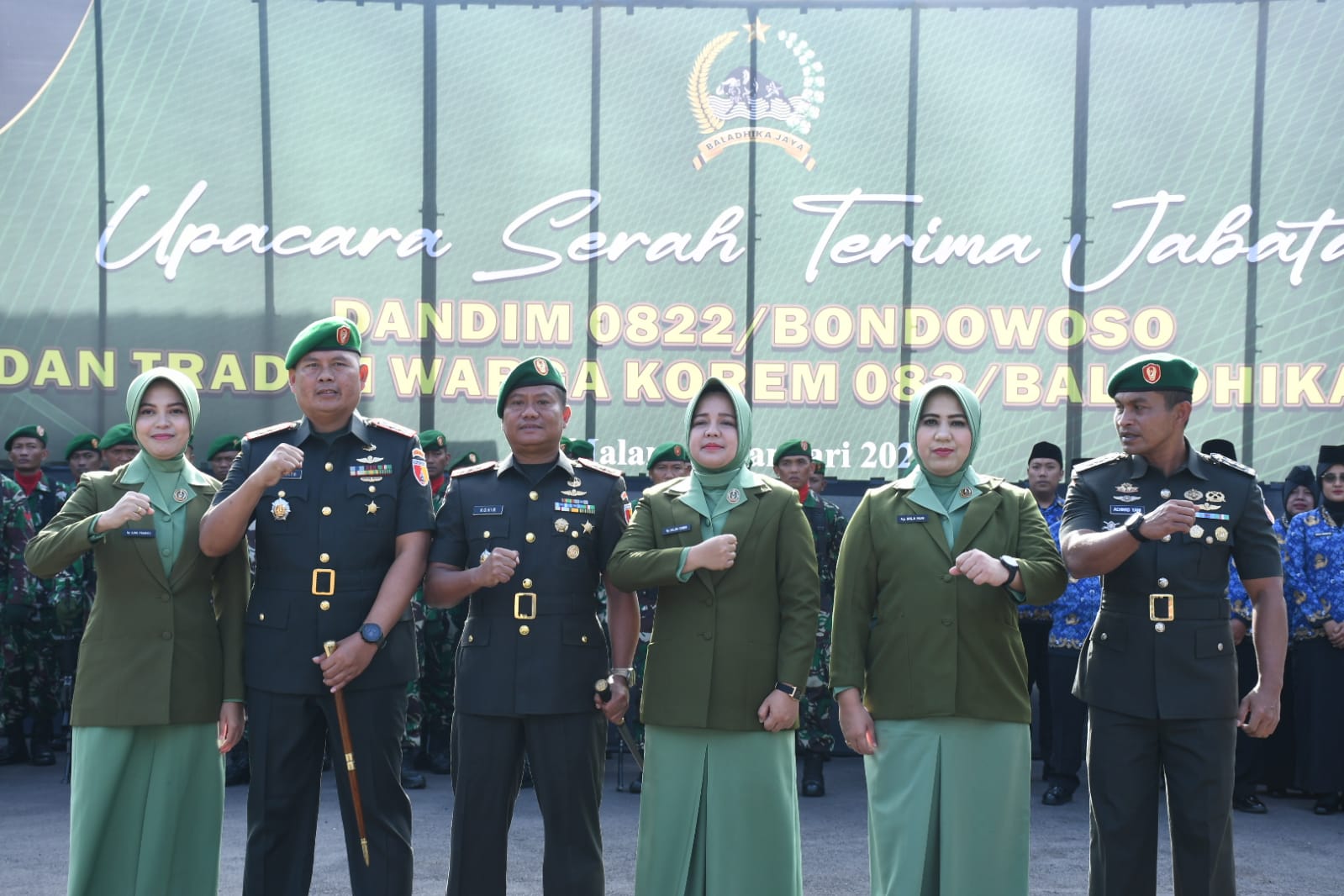 Bersamaan Sertijab Dandim, Persit Kodim 0822 Bondowoso Resmi Berganti Ketua