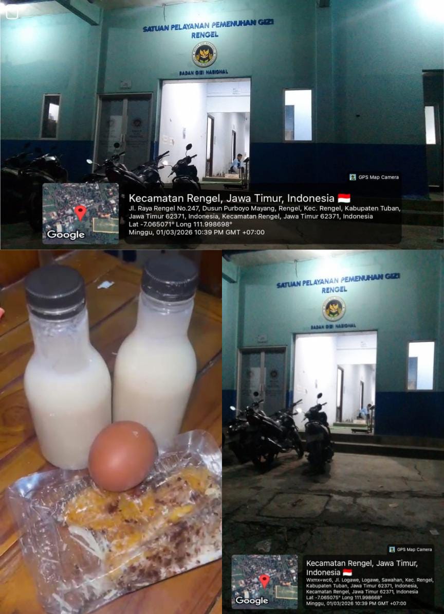 Makan dan Minuman Gratis MBG Anak Sekolah di Rengel Tuban,Diduga Disuguhi Susu Kedelai Basi